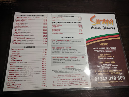 Photo of Surma Indian Takeaway - 61 High St, East Grinstead RH19 3DD